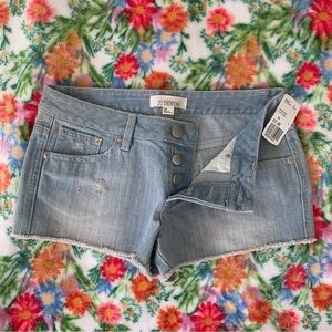 Women’s Junior’s 26 FOREVER TWENTYONE DENIM Short Shorts Light Denim Button Fly